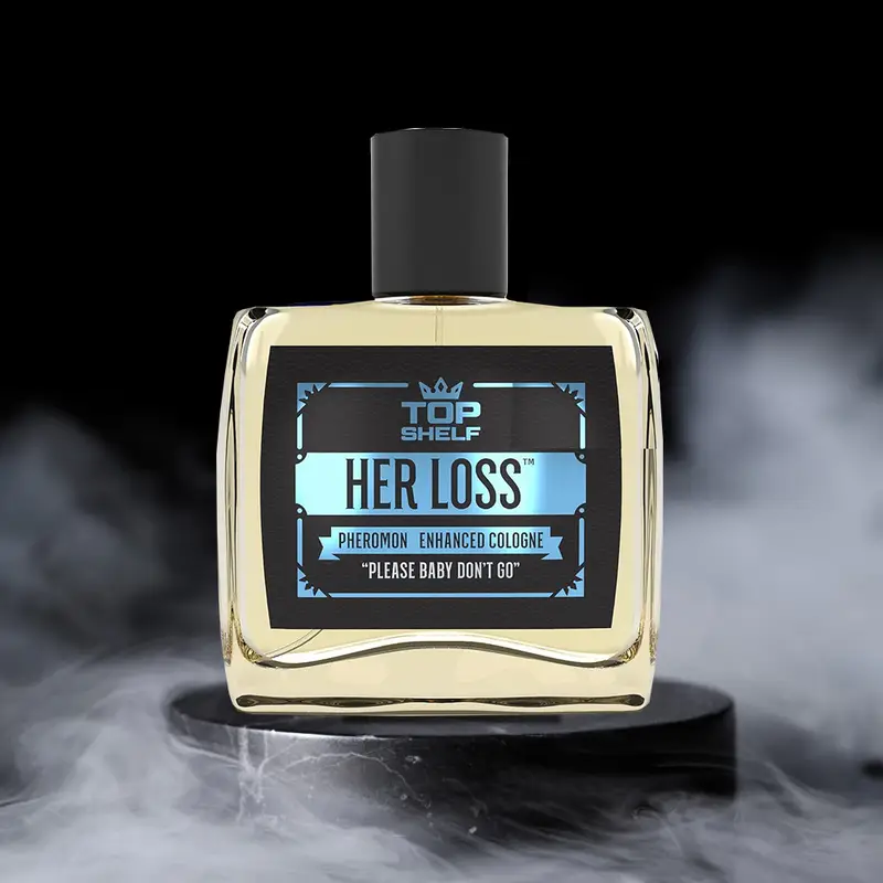 Top Shelf Her Loss Eau de Cologne 100ml For Men Spicy Woody Amber Scent Long Lasting Daily Dating Perfume Natural Spray